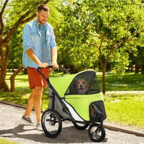 3 Wheels Dog Stroller w/ One-Hand Fold