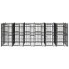 Outdoor Dog Kennel Steel 119 ftÂ²
