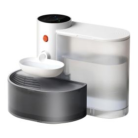 1Pc Smart Pet Water Fountain Automatic Cat Water Dispenser 3L Cordless Rechargeable Dog Water Fountain Self-Refill With 3 Adjustable Volume 3 Tim (Color: White)