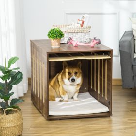 34'' 2-in-1 Dog Kennel (Option: Brown-900x695x165 mm)