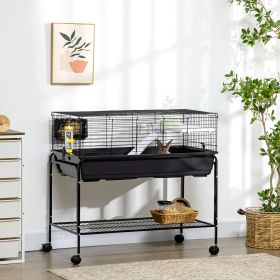 Two-Story Small Animal Cage Removable from Stand (Option: Grey-1055x675x280 mm)