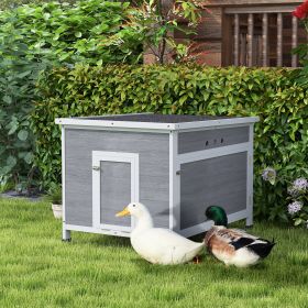 Duck Coop with Openable Roof (Option: Light Gray-1070x830x180 mm)