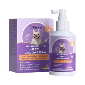 Yegebang Cat And Dog Teeth Cleaning Spray Pet Oral Cleaning Deodorizing Fresh Breath (Option: 2pcs)