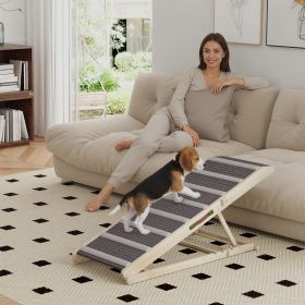 Dog Ramp for Couch (Option: Natural wood finish-1410x570x110 mm)