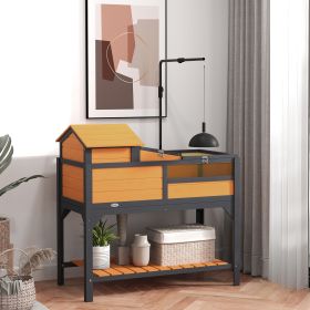 Tortoise Enclosure Tortoise House with Adjustable Lamp Holder Storage Shelf (Option: Yellow-1100x600x190 mm)