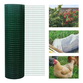 PVC Coated Chicken Rabbit Fencing Wire Garden Galvanized Fence Border (Option: Dark Green-930x265x270 mm)