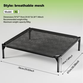 The Bi-material Pet Bed Is Of Your Choice,The Detachable Design Of The Oxford Cloth And Breathable Mesh Pet Bed Combines The Characteristics Of Breath (Option: WB  XL)