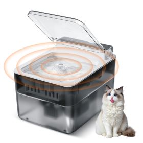 Wireless Charging Battery Driven 304 Stainless Steel Cat Automatic Induction Pet Water Fountain (Option: 3L)
