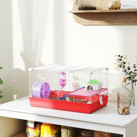 31" Extra Large Hamster Cage with Tubes and Tunnels (Option: Red-510x335x120 mm)