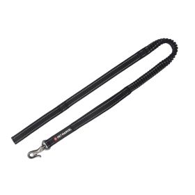 PETMARVEL 4-6 FT Shock Absorbing Tactical Dog Leash Dual Handle For Training (Option: Black-One Size)